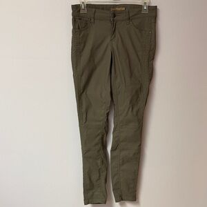 prAna Jenna Olive Green Moto Skinny Pants NWOT